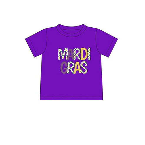 6.3 BT0994 Baby Boys Mardi Gras Purple Tee Shirts Tops preorder