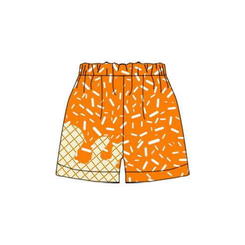 7.30 SS0639 Baby Boys Orange Drip Team Shorts Bottom Preorder