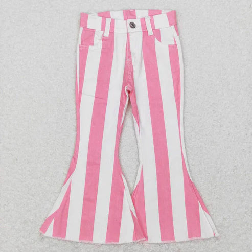 L-3.7 P0315 pink and white striped denim trousers