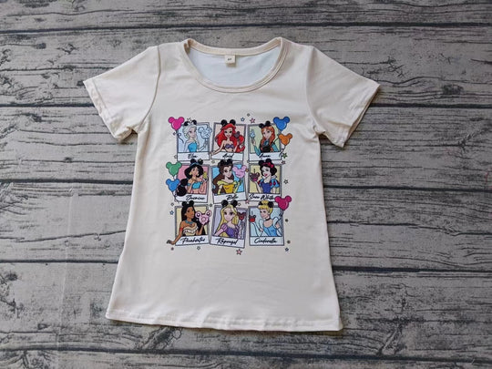 12.18 Custom order MOQ Sizes each design baby girl clothes princess girl summer tshirt top