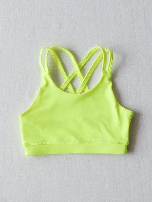 4.17 GT1005 Baby Girls Aqua Strap Yoga Vest Top Preorder