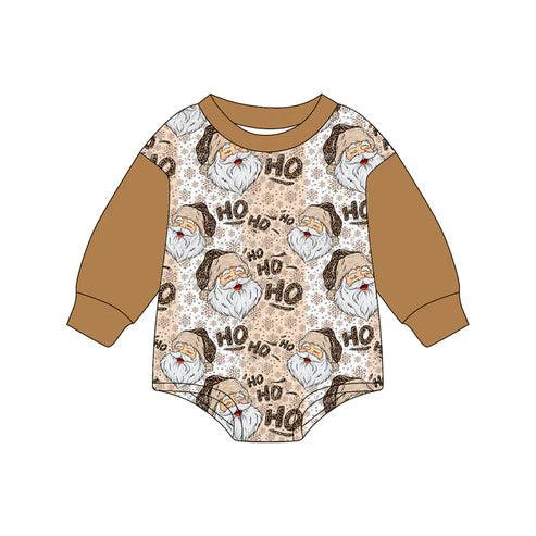 6.30 （Pre Order) No moq LR2375 baby girl clothes Christmas long sleeve romper