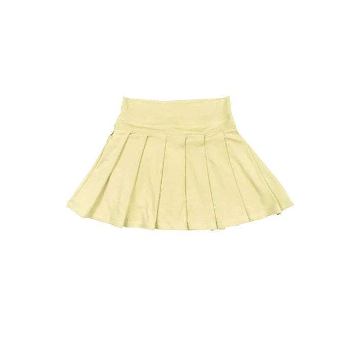 11.25 MOQ：5pcs GLK0214 pre-order baby girls clothes yellow girl yoga shots skirt