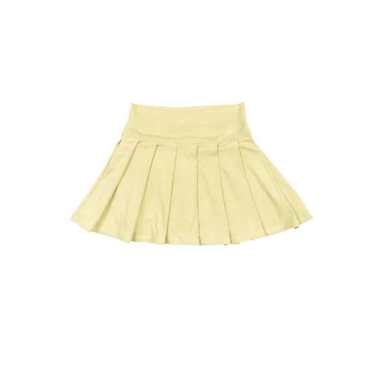 11.25 MOQ：5pcs GLK0214 pre-order baby girls clothes yellow girl yoga shots skirt