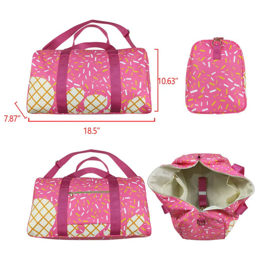 5.27 BA0298 Baby Kids Pink teams Duffle Gym Bag