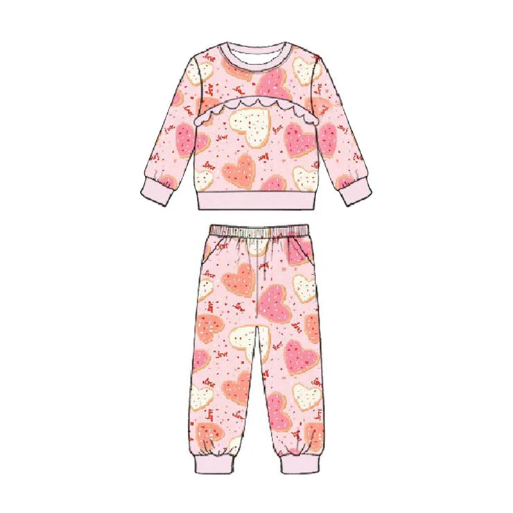 12.4 MOQ：5pcs GLP3216 pre-order toddler girl clothes love print girl Valentine set