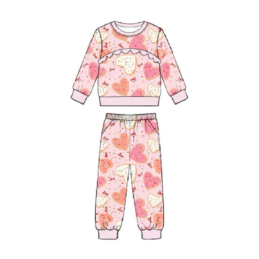 12.4 MOQ:5pcs GLP3216 pre-order toddler girl clothes love print girl Valentine set