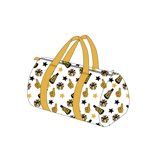 8.19 BA0370 Adult Team Black Gold Cheer Fireworks Zipper Gym Bags Preorder