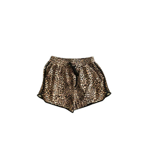 L-3.6 SS0451 Adult Women Black Leopard Summer Shorts Preorder