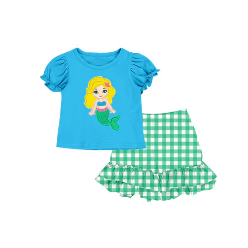 6.23 Custom Moq 3 Baby Girls Princess Tee 5 Shirt Ruffle Shorts Clothes Sets