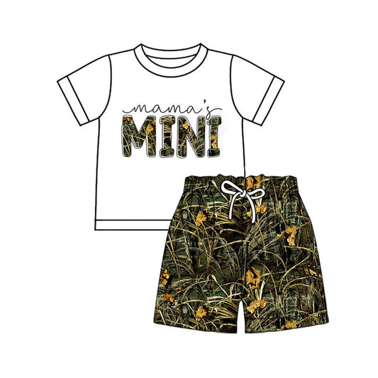 11.11 MOQ：5pcs BSSO1657 pre-order baby boy clothes mama’s mini toddler boy summer outfit