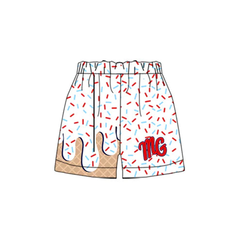5.5Baby Boys Team White MG Sport Shorts Bottoms Preorder(moq 3)