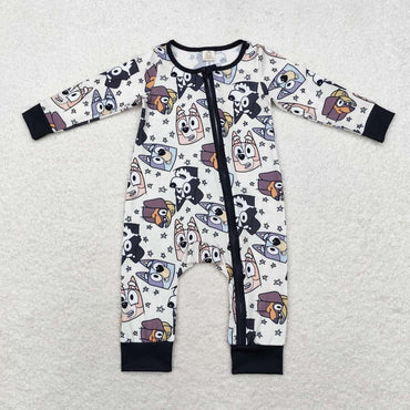 3.13 LR1173 RTS baby boy clothes cartoon dog zipper boy winter romper-bamboo