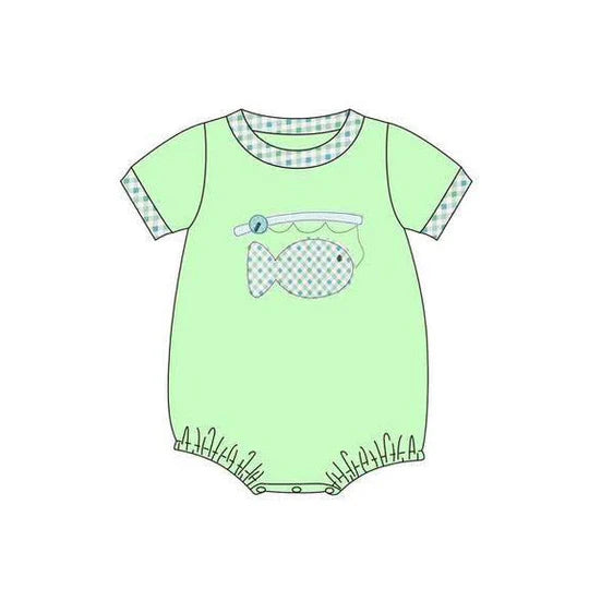 12.15 MOQ:5pcs SR3750 pre-order baby boy clothes fishing print toddler boy summer bubble