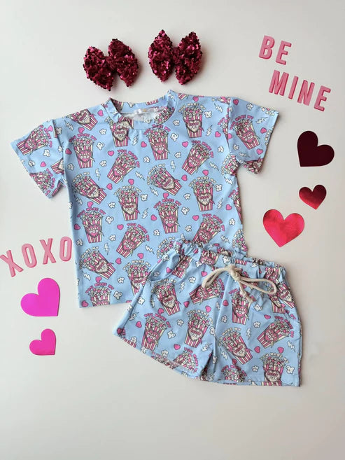 11.5 GSSO2836 Baby Girls Harts Pop Top Pockets Shorts Valentine Clothes Sets Preorder