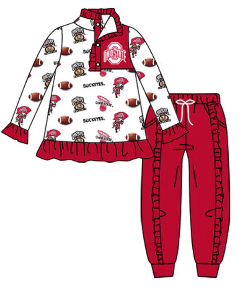 5.13 baby girls custom team design long sleeve pants lace outfit