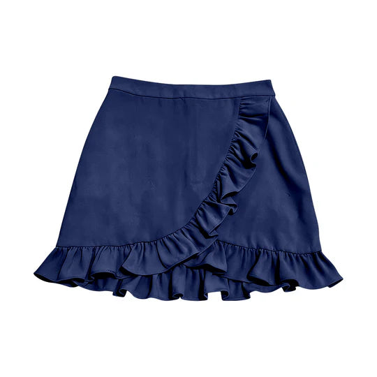 12.24 MOQ：5pcs GLK0227 pre-order baby girls clothes Navy Blue print girl yoga shots skirt