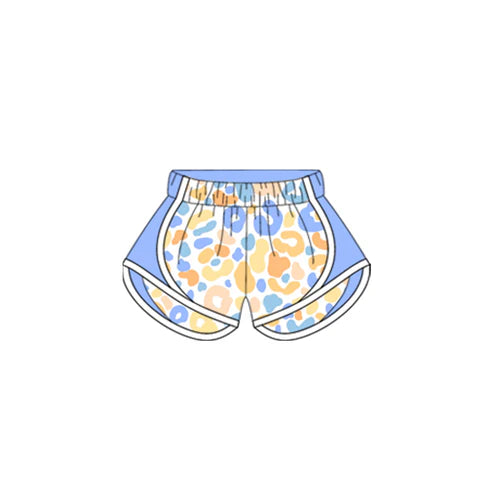 4.10 SS0527 Baby Girls Blue Yellow Leopard Shorts Bottoms Preorder