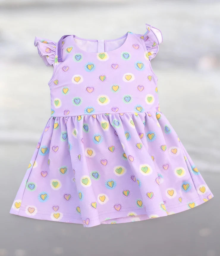 11.24 MOQ:5pcs GSD3172 pre-order toddler girl clothes love print girl Valentine's Day dress