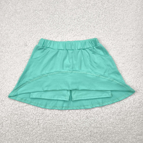 5.9 GLK0069 Baby Girls Green Pocket Yoga Active Wear Skort