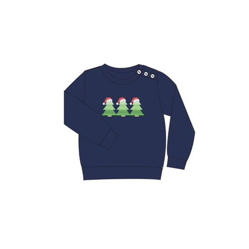 6.7 BT1260 Baby Boys Navy Long Sleeves Tree Hats Tee Shirts Top Preorder