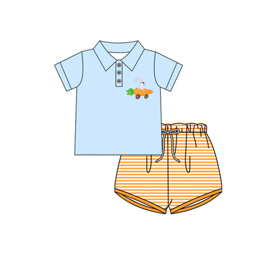 11.29 MOQ:5pcs BSSO1737 pre-order baby boy clothes rabbit toddler boy easter summer outfit
