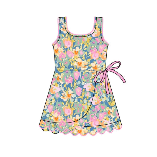 11.15 MOQ：5pcs GSD3096 pre-order toddler clothes flower girl yoga summer dress