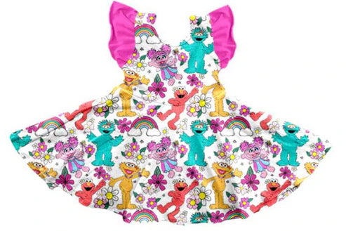 5.13 Cartoon short sleeve dress for girls