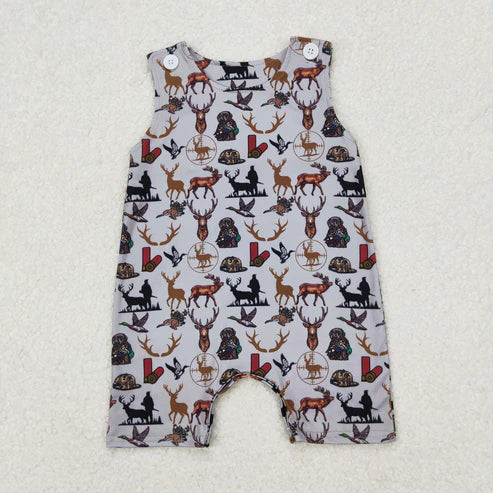 3.29 SR2539 Baby Infant Boys Deer Camo Hunting Romper