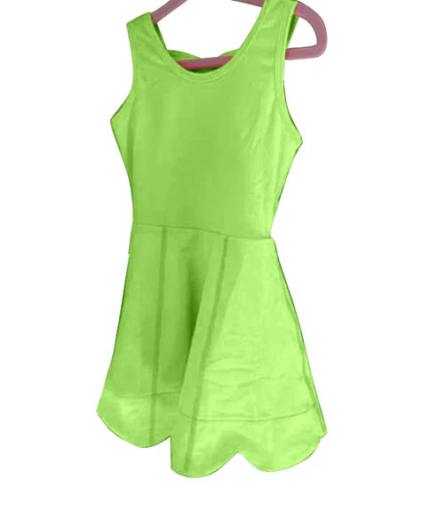 4.10 GSD2351 Baby Girls Green Sleeveless Yoga Active Knee Length Dresses Preorder