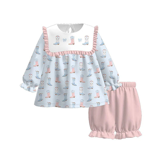 11.6 MOQ：5pcs GLS0060 pre-order toddler girl clothes boost girl summer set