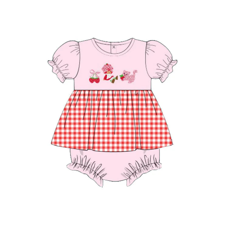 11.28 MOQ:5pcs SR3645 pre-order baby girl clothes strawberry girl summer bubble