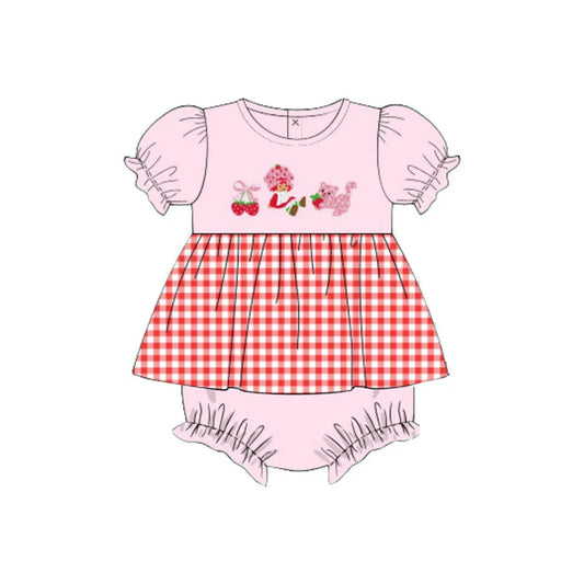 11.28 MOQ:5pcs SR3645 pre-order baby girl clothes strawberry girl summer bubble