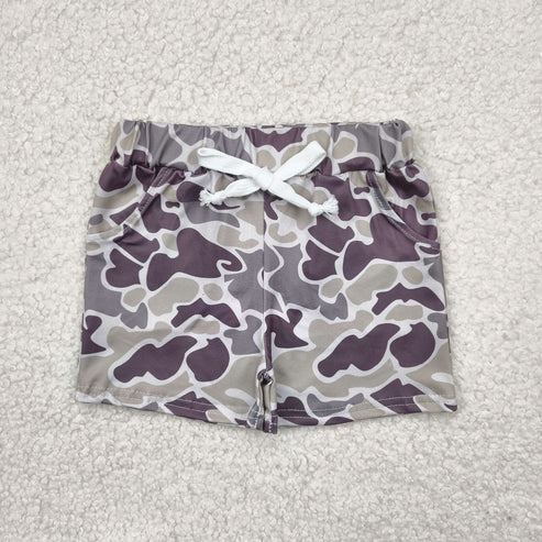 5.9 SS0454 Baby Boys Green Camouflage Pockets Shorts Bottoms