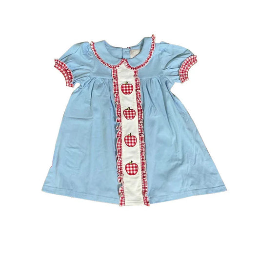 11.27 MOQ:5pcs GSD3241 pre-order toddler girl clothes apple girl girl summer dress