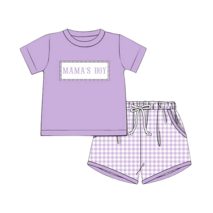 11.21 MOQ：5pcs BSSO1703 pre-order baby boy clothes mama’s boy toddler boy summer outfit