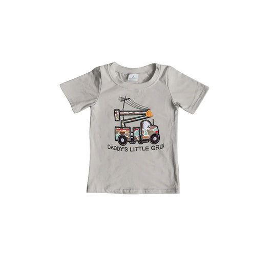 L-3.5 BT1177 Baby Boys Daddy's Little Grun Truck Tee Shirts Tops Preorder