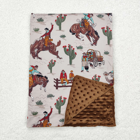 3.10 BL0069 Baby Kids Rodeo Cactus Minky blanket