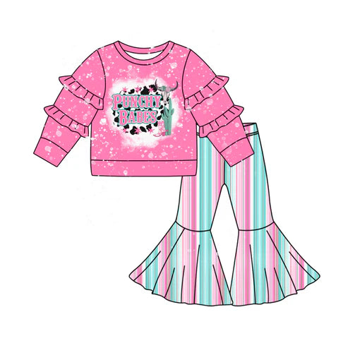 6.4 GLP2110 Baby Girls Punchy Babes Ruffle Top Bell Pants Clothes Sets Preorder