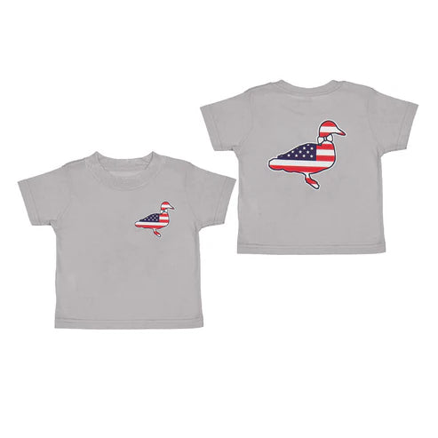 BT1199 Baby Boys Grey 4th Of July Ducks Tee Shirts Tops preorder