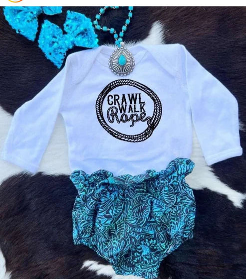 5.29 GBO0443 Baby Girls Western Cowgirl Top Bummies Clothes Sets Preorder