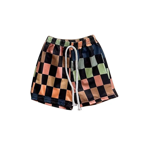 4.1 SS0517 Baby Boys Colorful Plaid Shorts Bottoms Preorder
