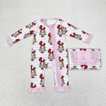 3.13 LR1001 RTS baby clothes baby girl christmas romper Bamboo