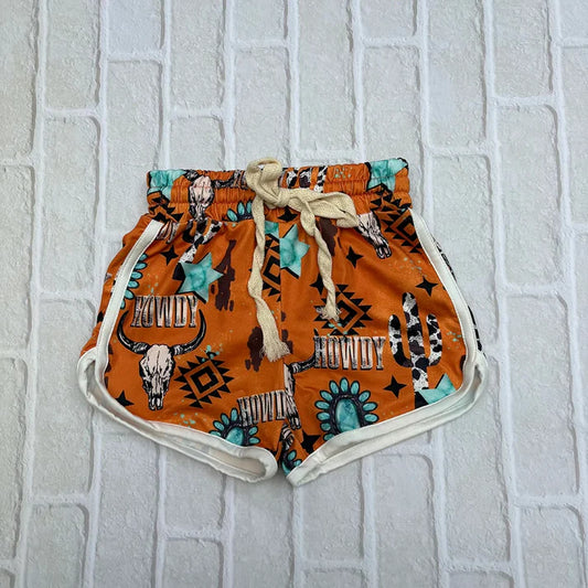 9.3 SS0090 Baby Girls Western Howdy Sports Summer Shorts