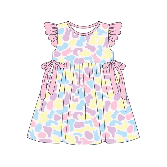 12.20 MOQ：5pcs GSD3450 pre-order toddler clothes camo print girl summer dress