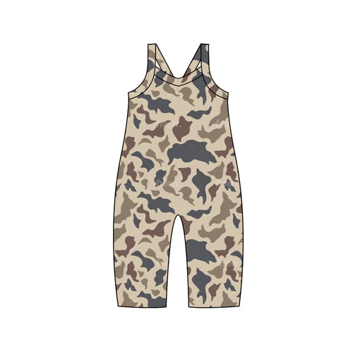5.29 SR1983 Baby Girls Light Khaki Camo Straps Jumpsuits Preorder