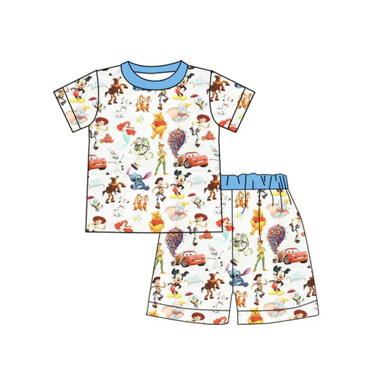 12.18 Custom order MOQ 3pcs each design baby boy clothes cartoon boy summer pajamas set 1