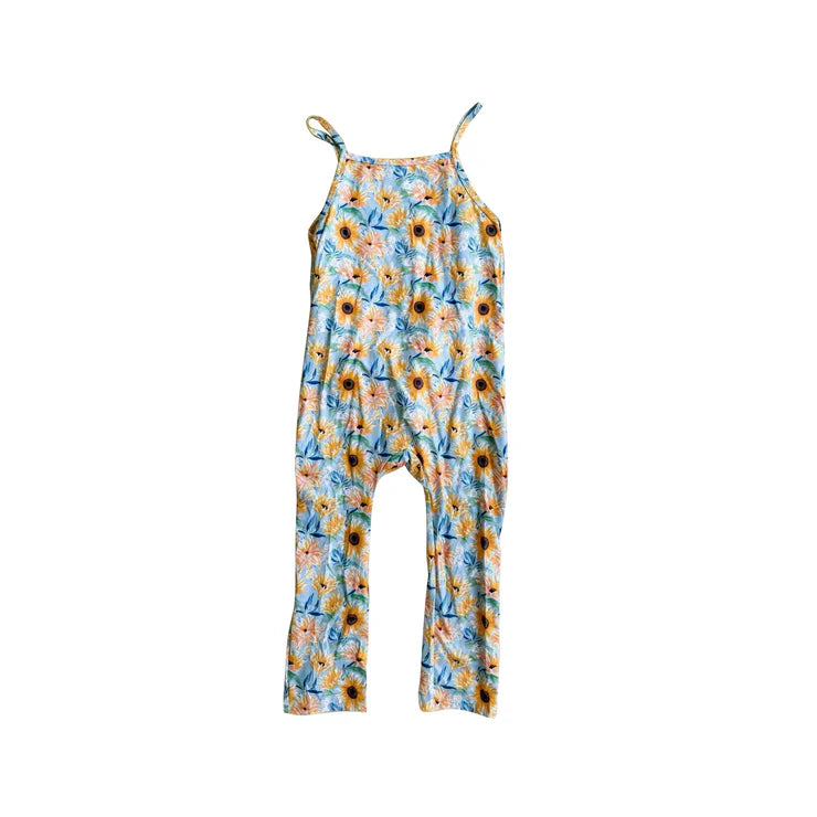 11.12 MOQ:5pcs SR3517 pre-order baby girl clothes sunflower girl summer jumpsuit