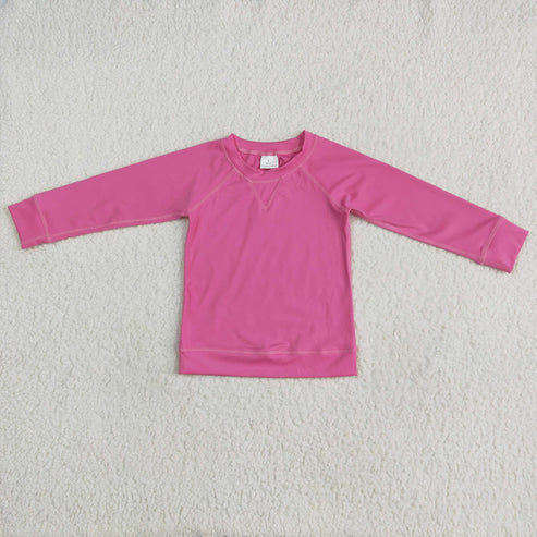 5.17 GT0968 Baby Girls Hot Pink Long Sleeves Yoga Shirts Top