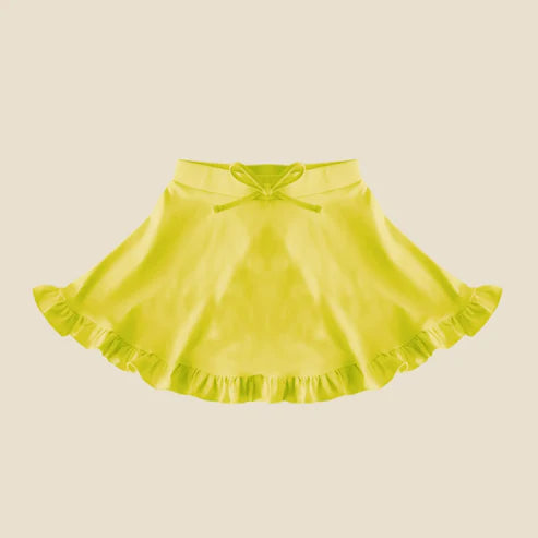 4.19 GLK0090 Baby Girls Yellow Yoga Ruffle Active Skirt Preorder
